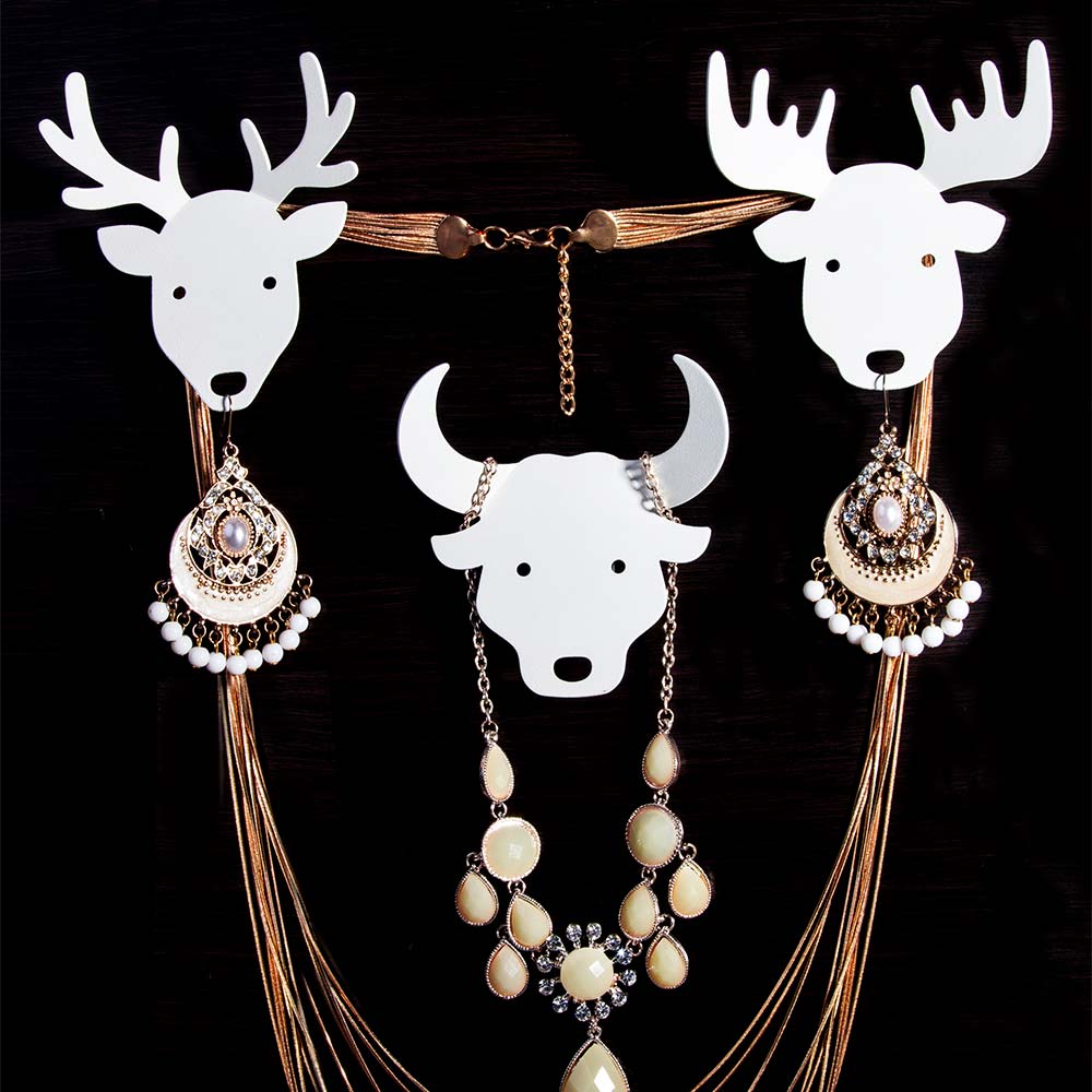 bull deer moose key holder