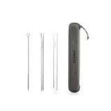 Essento Reusable Glass Straw Set