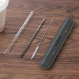 Essento Reusable Glass Straw Set