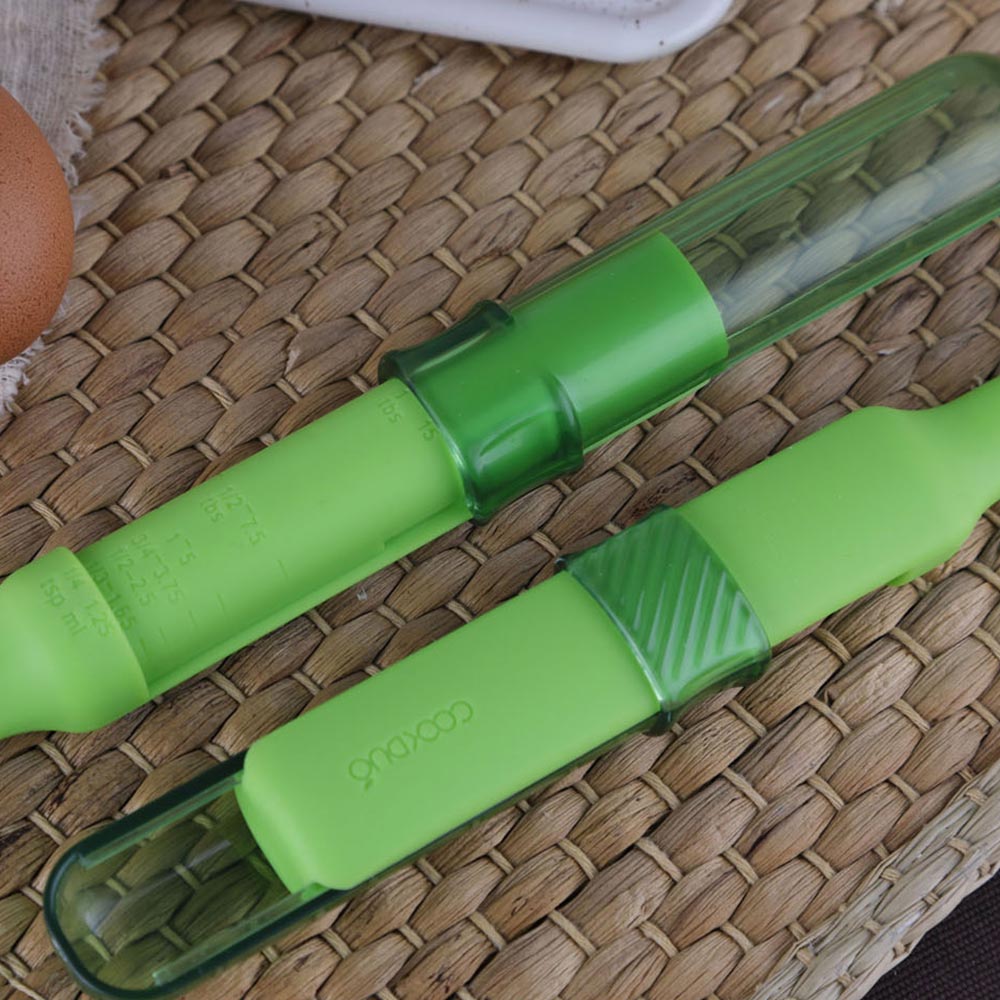 Mix & Measure Silicone Spoon - with adjustable measuring spoon