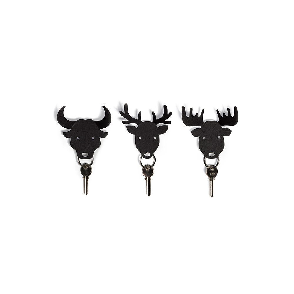 bull deer moose key holder