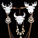 bull deer moose key holder