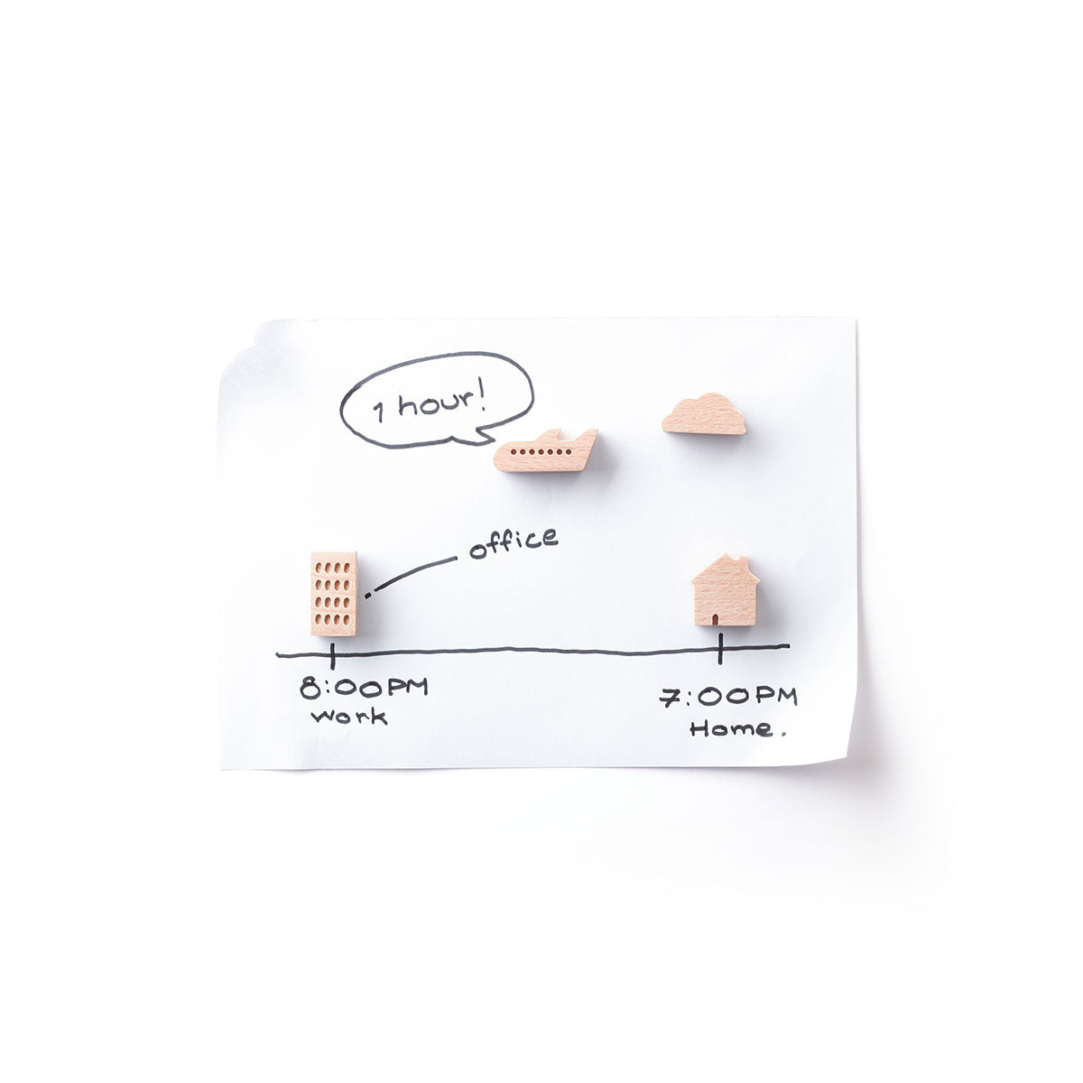 Small Ville (Town) - Magnet (Beech)