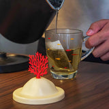 Bleaching Coral Glass Mug and Lid/Holder